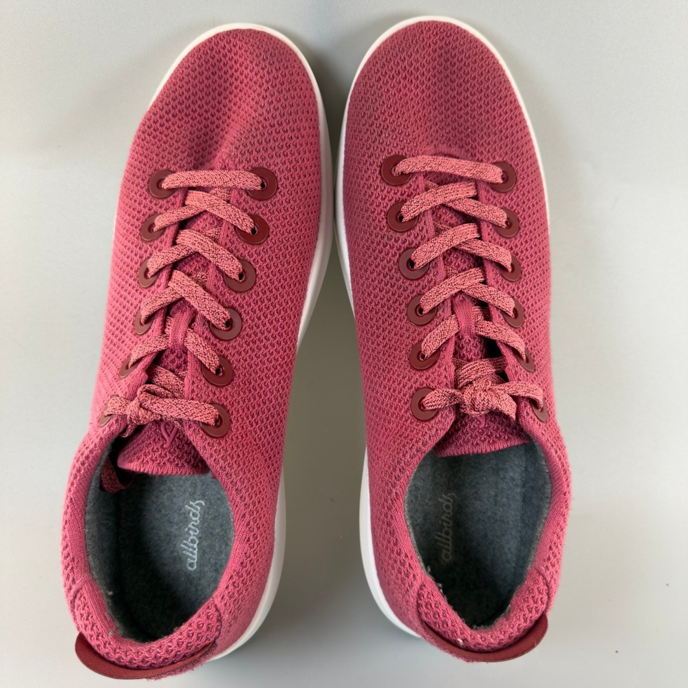 Allbirds Tree Piper Mens 13 Lux Pink White Running Shoes Lace Low Train Sneaker - Picture 6 of 16